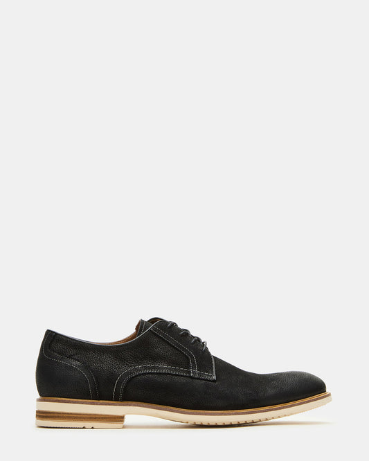 ALVAREZ Black Nubuck Lace-Up Men's Dress Shoe | Steve Madden