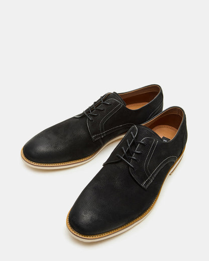 ALVAREZ Black Nubuck Lace-Up Men's Dress Shoe | Steve Madden