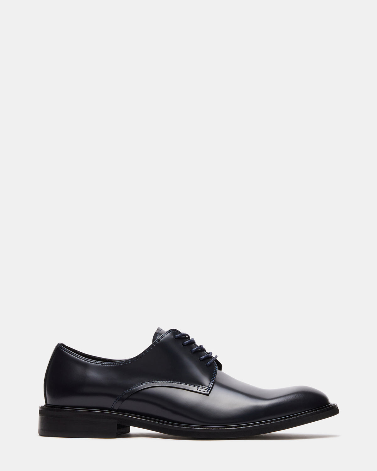 HADAR Navy Box Leather Lace-Up Oxford Dress Shoe | Men's Dress Shoes | Steve Madden
