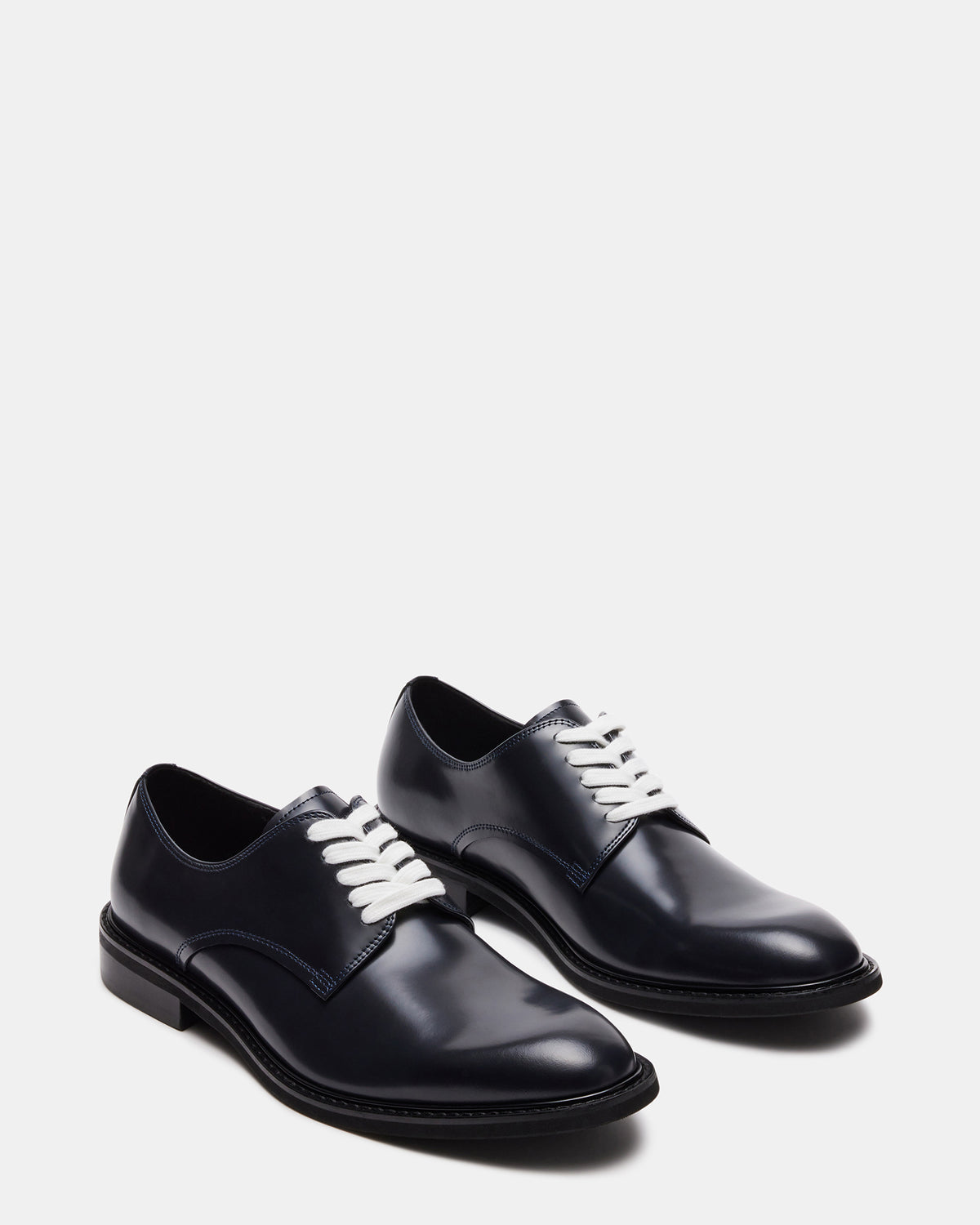 HADAR Navy Box Leather Lace-Up Oxford Dress Shoe | Men's Dress Shoes | Steve Madden