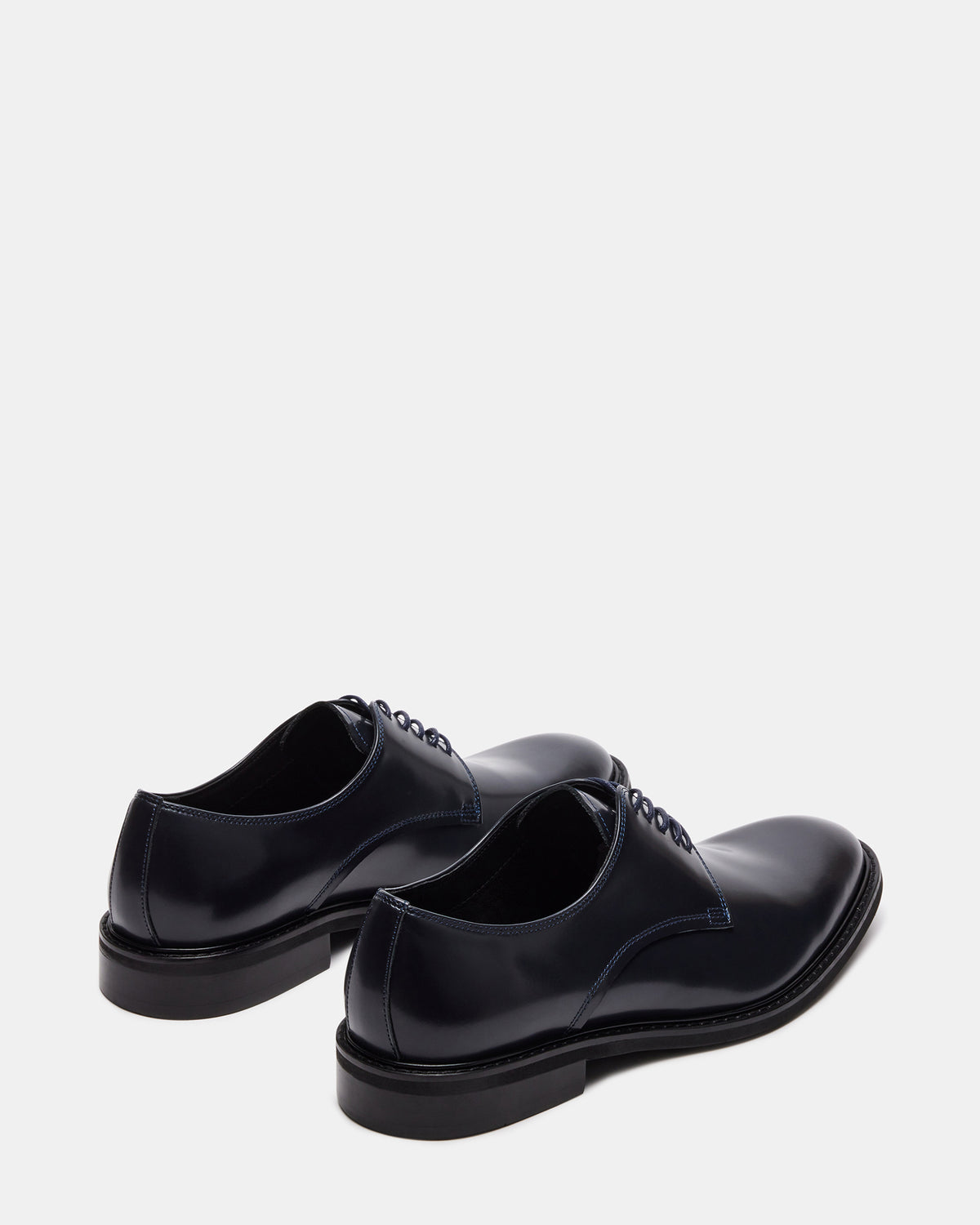 HADAR Navy Box Leather Lace-Up Oxford Dress Shoe | Men's Dress Shoes | Steve Madden