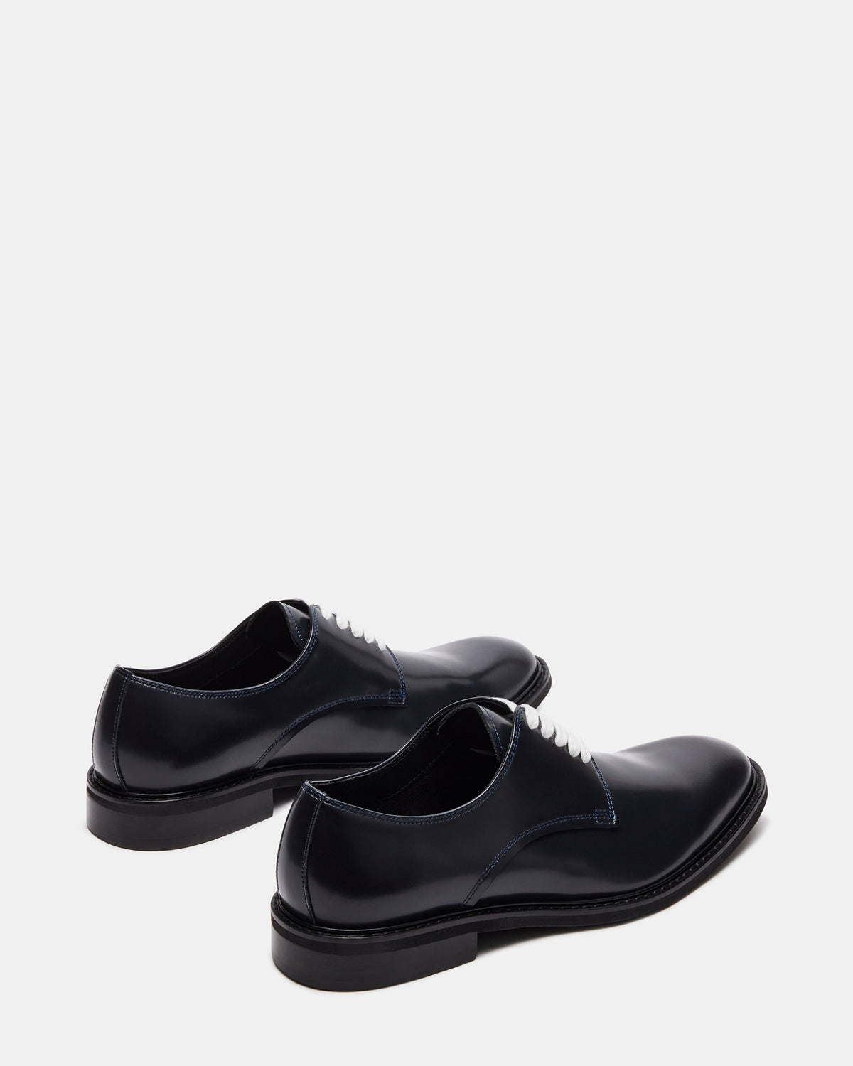 HADAR Navy Box Leather Lace-Up Oxford Dress Shoe | Men's Dress Shoes | Steve Madden