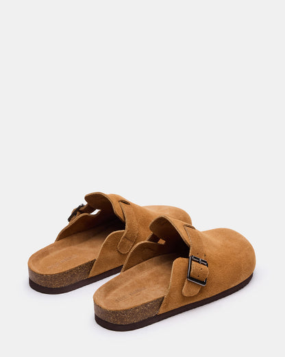 WILDERR Chestnut Suede Slip-On Men's Casual Clog | Steve Madden