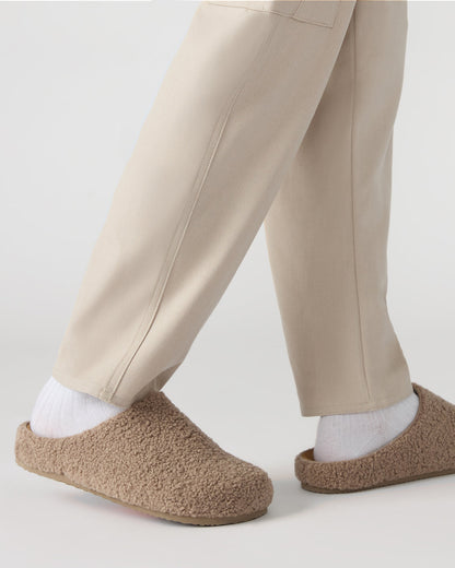 WENDELIN Taupe Faux Shearling Footbed Slip-On Men's Casual Clog | Steve Madden