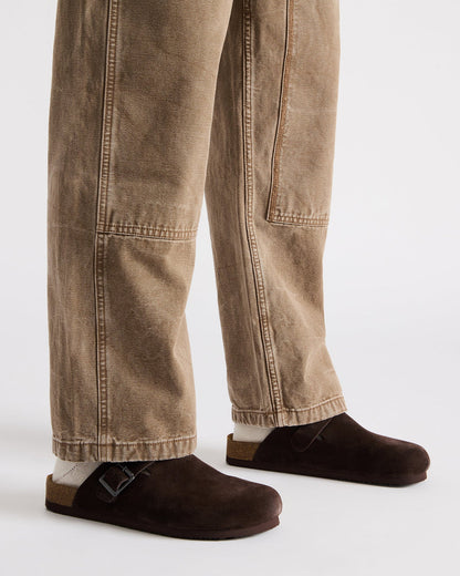 WILDERR Chocolate Brown Suede Slip-On Men's Casual Clog | Steve Madden