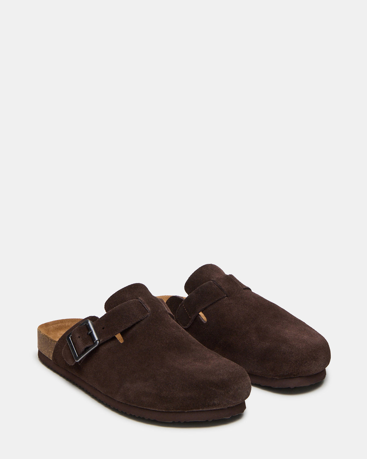 WILDERR Chocolate Brown Suede Slip-On Men's Casual Clog | Steve Madden