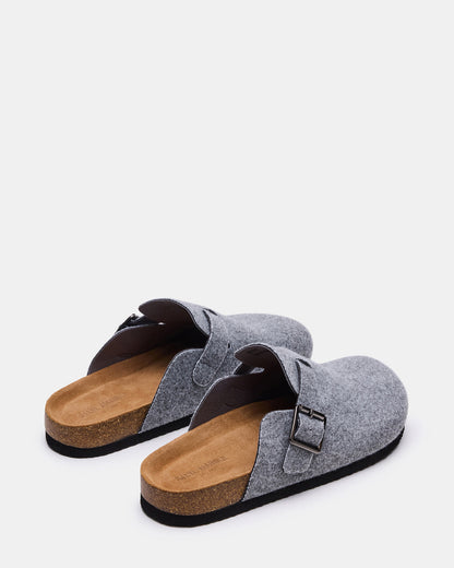 WILDERR Grey Flannel Slip-On Men's Casual Clog | Steve Madden