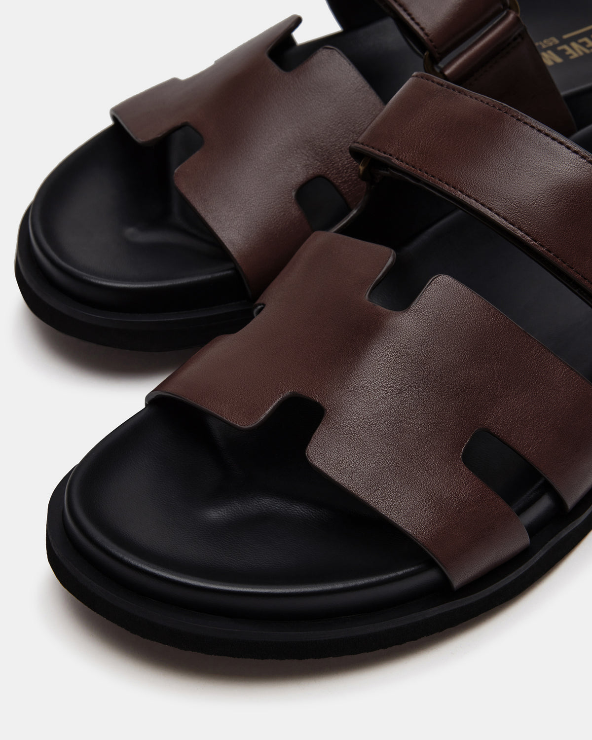 MAIVEN Brown Leather Men's Fisherman Sandal | Steve Madden