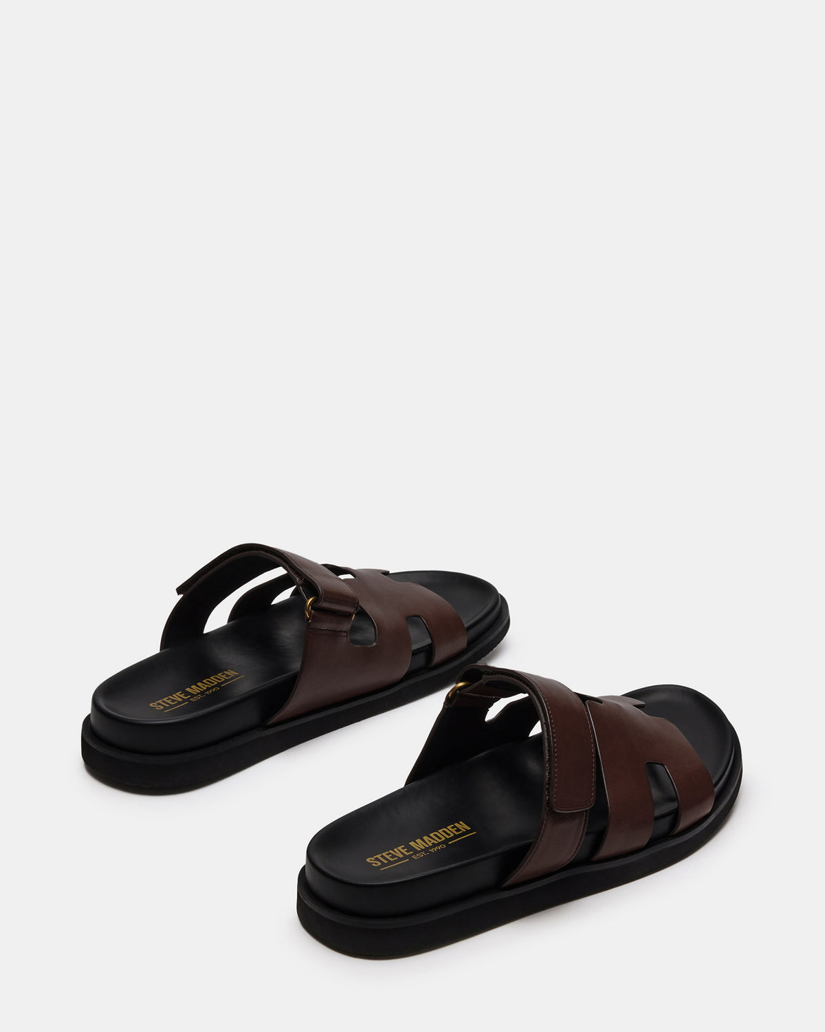 MAIVEN Brown Leather Men's Fisherman Sandal | Steve Madden