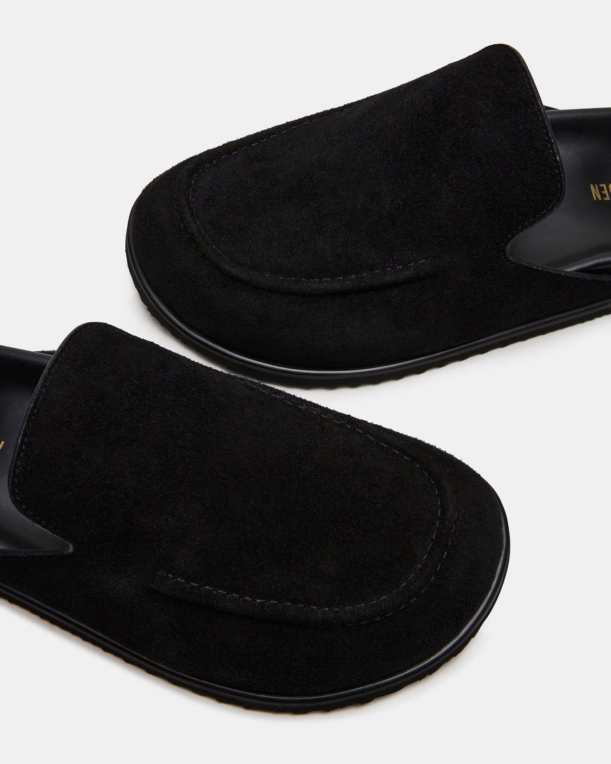 LUCIO Black Suede Slip-On Men's Casual Clog | Steve Madden