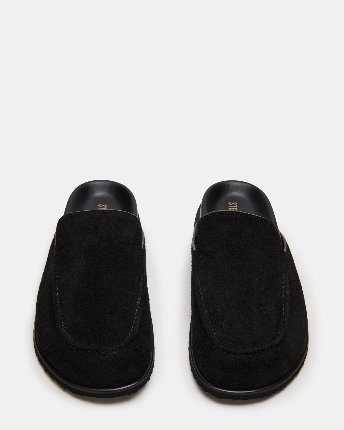 LUCIO Black Suede Slip-On Men's Casual Clog | Steve Madden