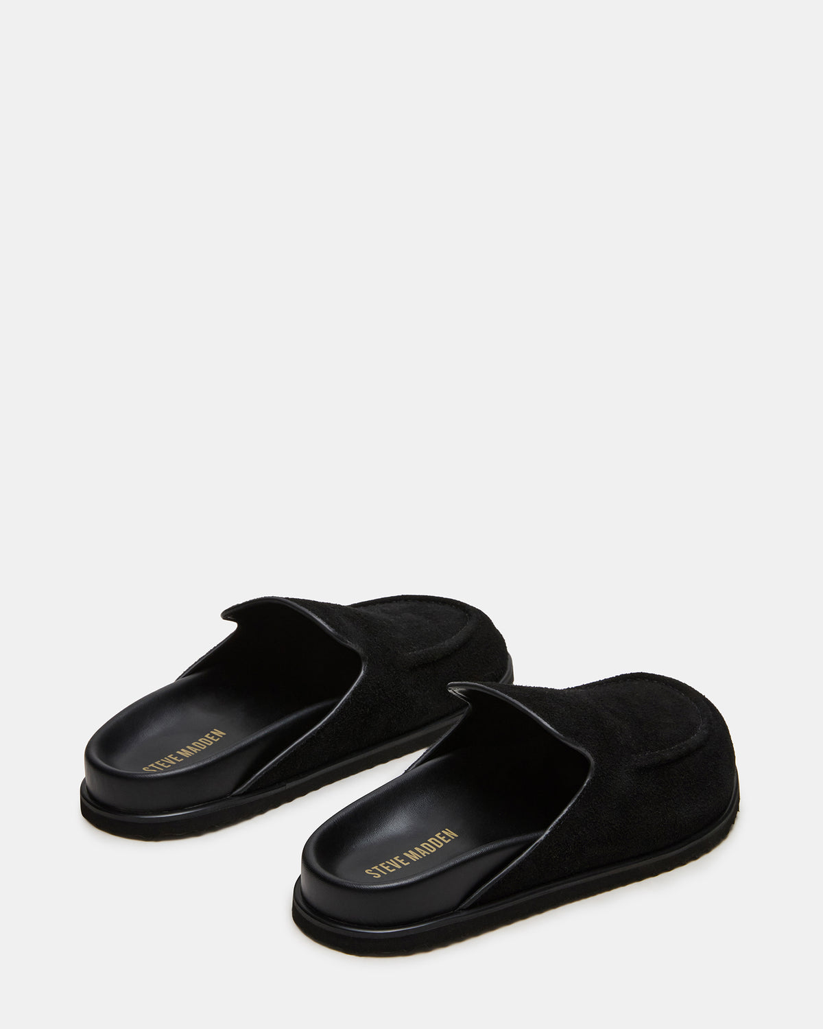 LUCIO Black Suede Slip-On Men's Casual Clog | Steve Madden
