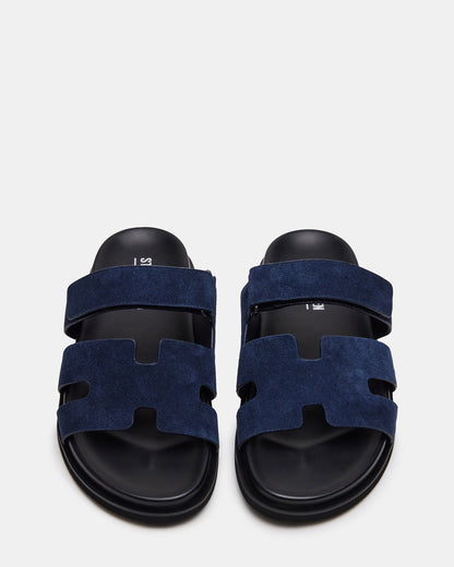 MAIVEN Navy Suede Fisherman Men's Sandal | Steve Madden
