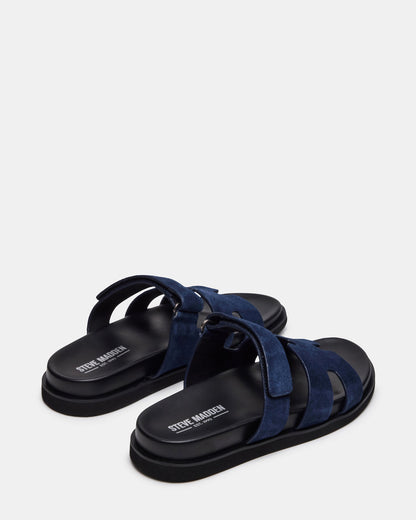 MAIVEN Navy Suede Fisherman Men's Sandal | Steve Madden