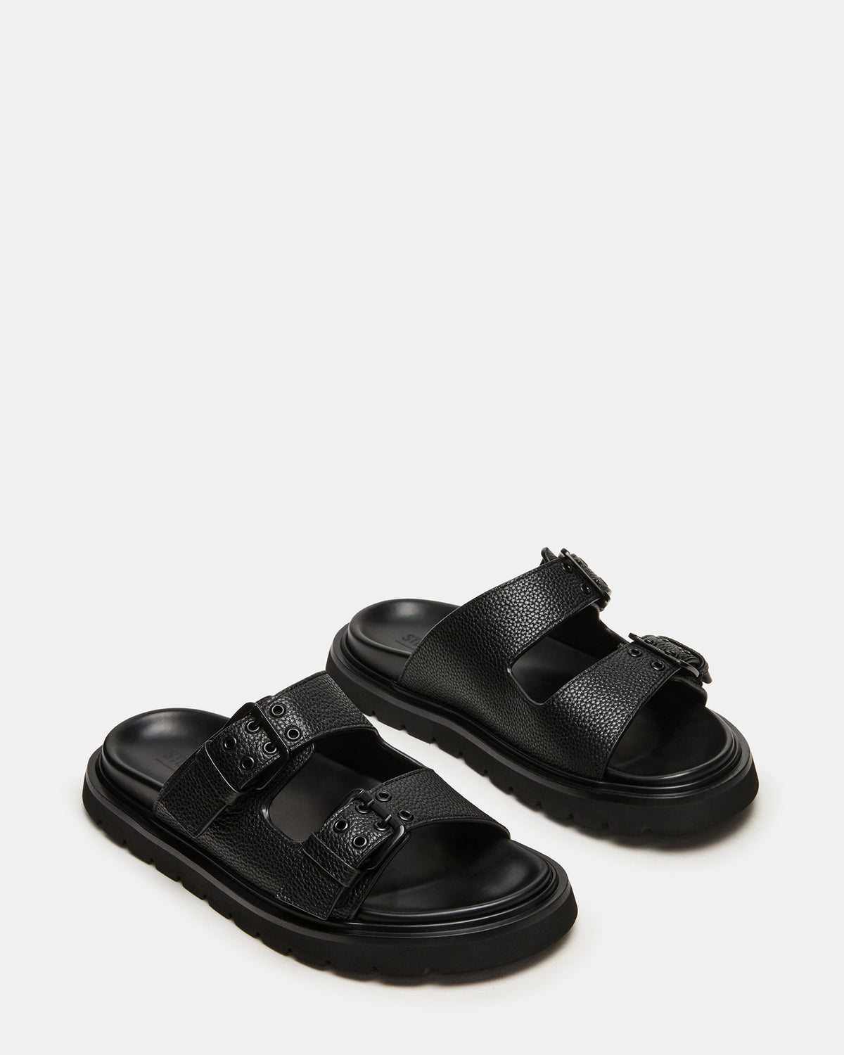 LUXOR Black Slide Footbed Men's Sandal | Steve Madden