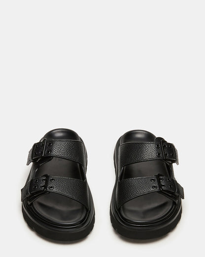 LUXOR Black Slide Footbed Men's Sandal | Steve Madden