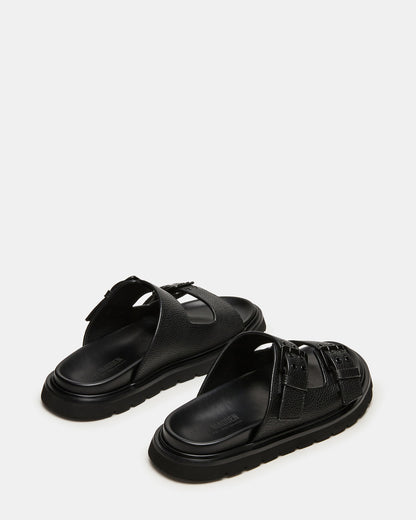 LUXOR Black Slide Footbed Men's Sandal | Steve Madden