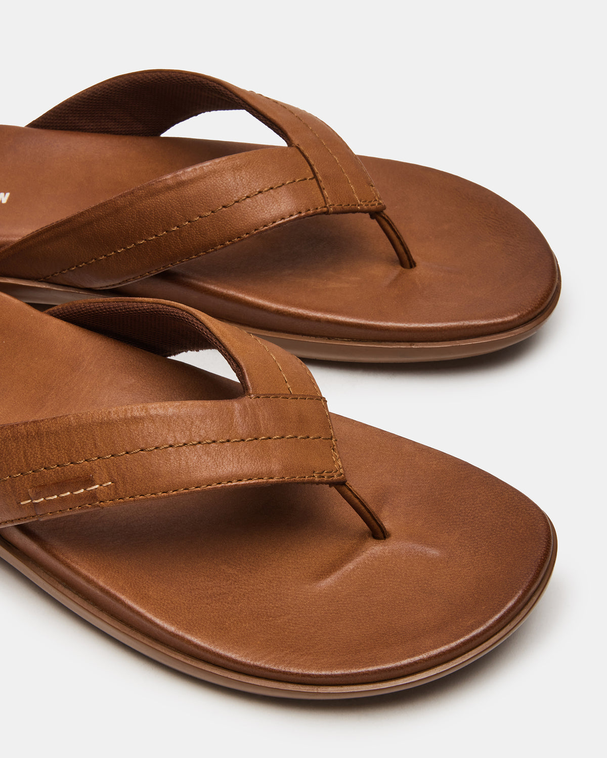 EMMETT Tan Leather Men's Thong Sandal | Steve Madden