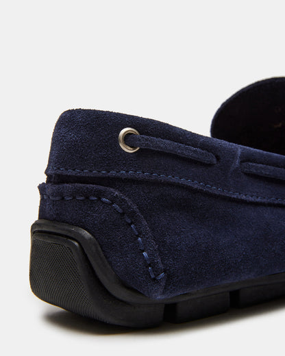 AMALFI Navy Suede Slip-On Men's Casual Loafer | Steve Madden