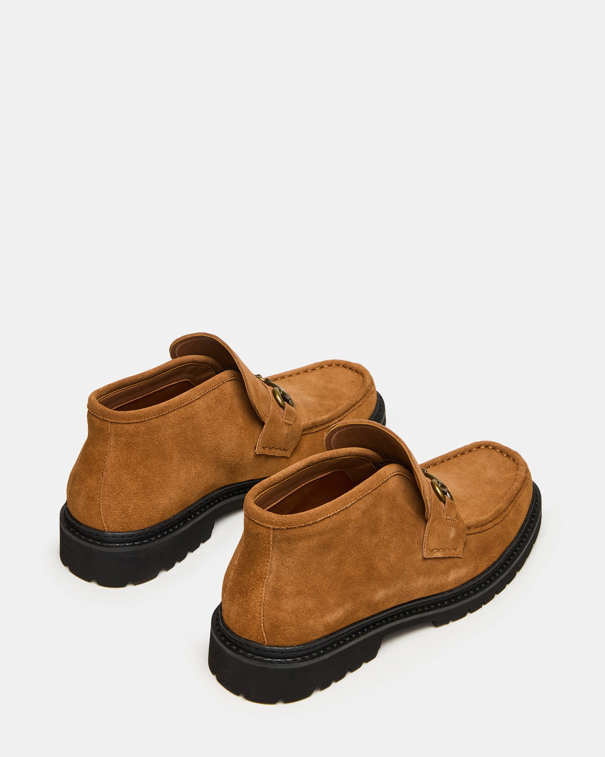 DEPUTY Chestnut Suede Horsebit Moc Toe Men's Casual Ankle Boot | Steve Madden