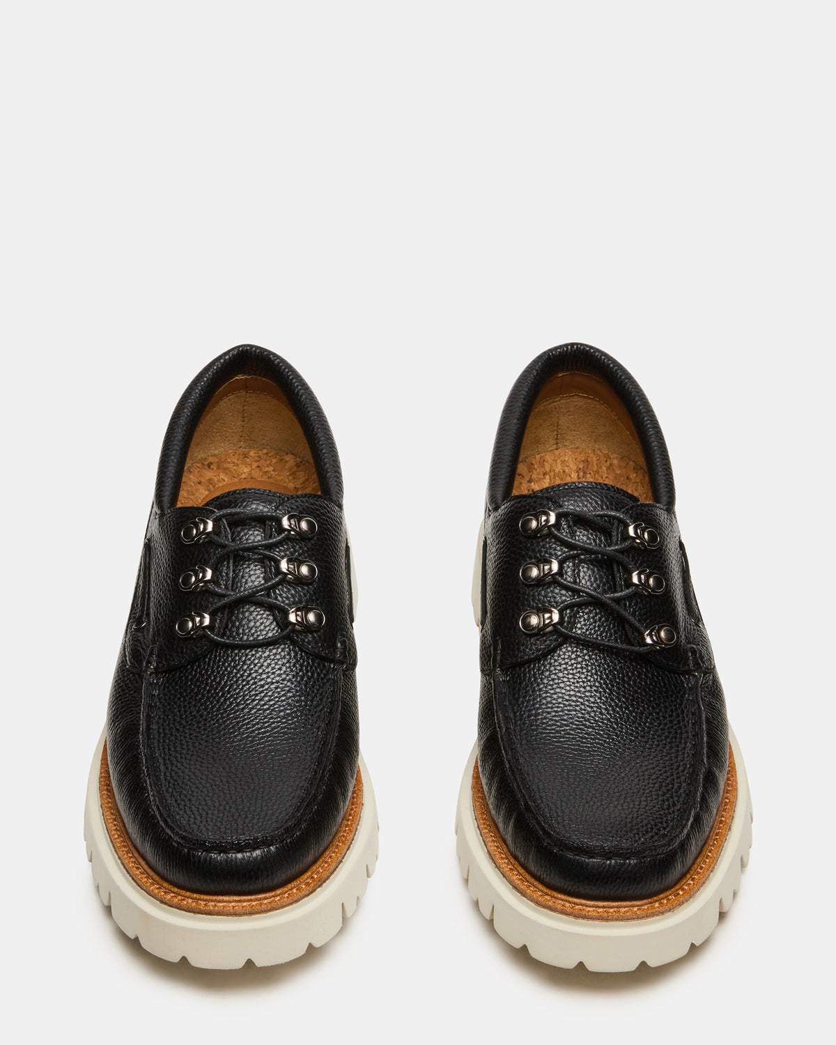VICTOR Black Leather Slip-On Men's Casual Boat Shoe | Steve Madden