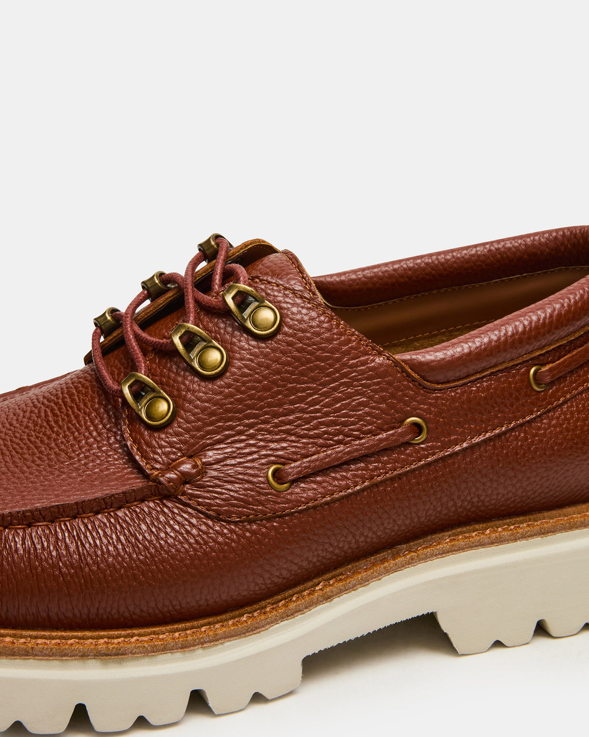 VICTOR Cognac Leather Slip-On Men's Casual Boat Shoe | Steve Madden