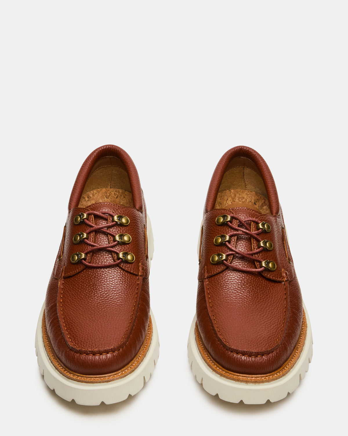 VICTOR Cognac Leather Slip-On Men's Casual Boat Shoe | Steve Madden