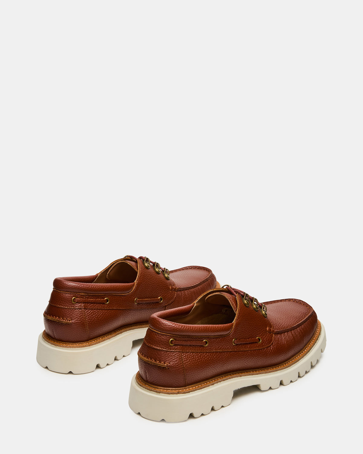 VICTOR Cognac Leather Slip-On Men's Casual Boat Shoe | Steve Madden