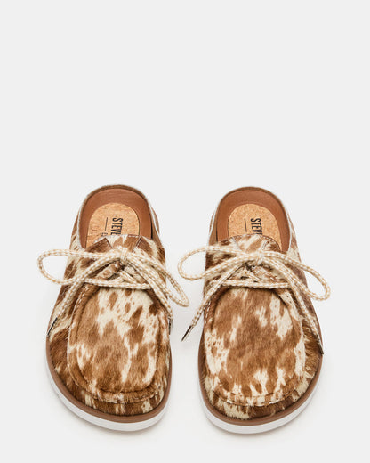 SAILOR Brown White Slip-On Laces Footbed Men's Casual Shoe | Steve Madden