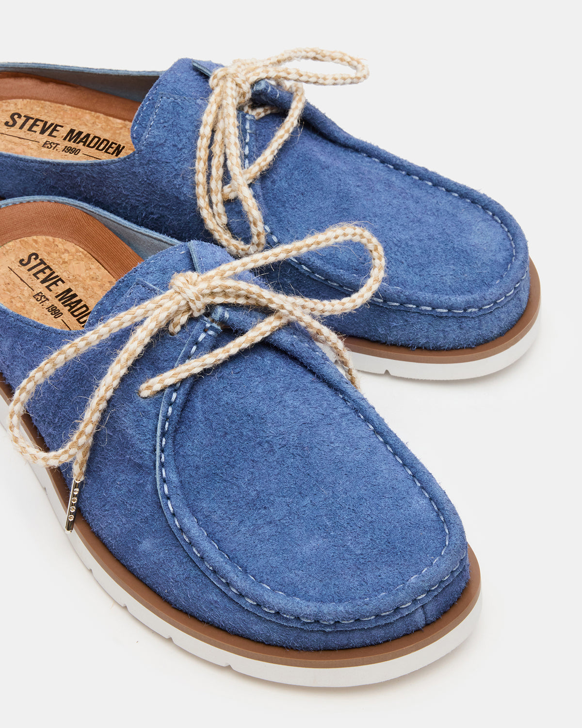 SAILOR Blue Slip-On Laces Footbed Men's Casual Shoe | Steve Madden