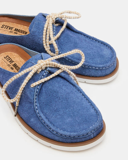 SAILOR Blue Slip-On Laces Footbed Men's Casual Shoe | Steve Madden