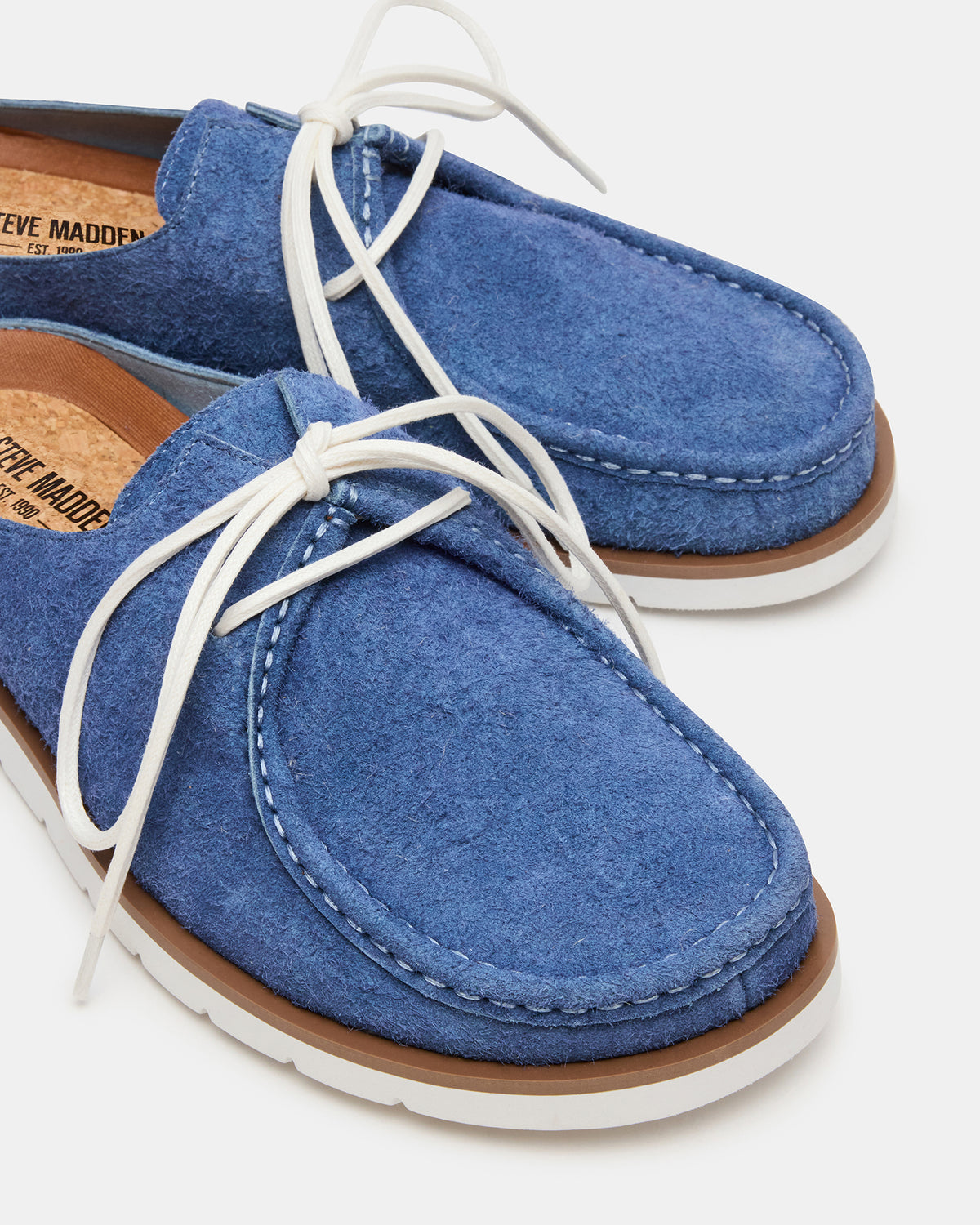 SAILOR Blue Slip-On Laces Footbed Men's Casual Shoe | Steve Madden