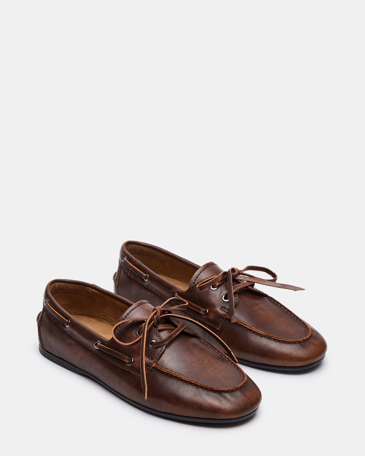 SCOUTT Brown Leather Slip-On Boat Men's Casual Shoe | Steve Madden