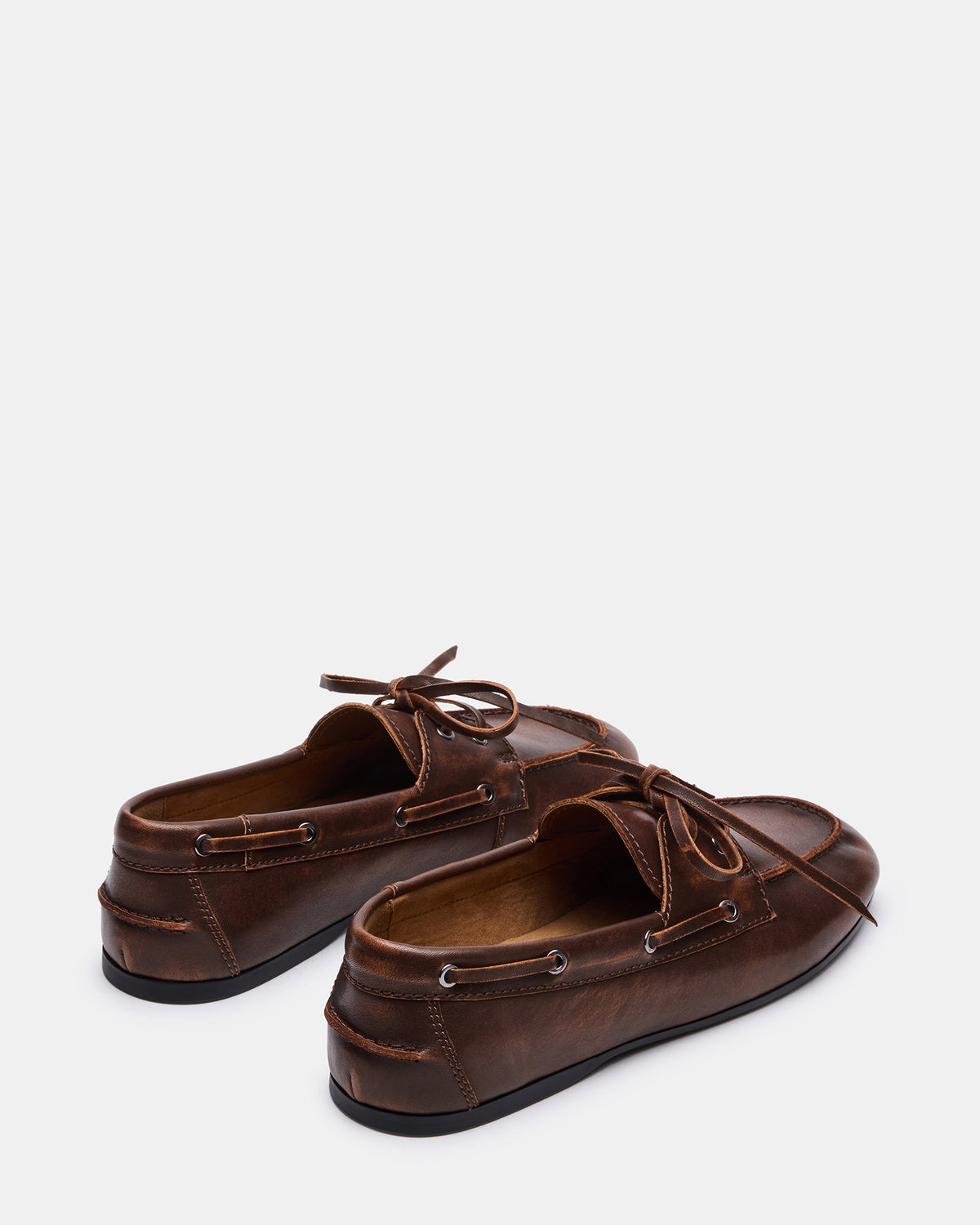 SCOUTT Brown Leather Slip-On Boat Men's Casual Shoe | Steve Madden