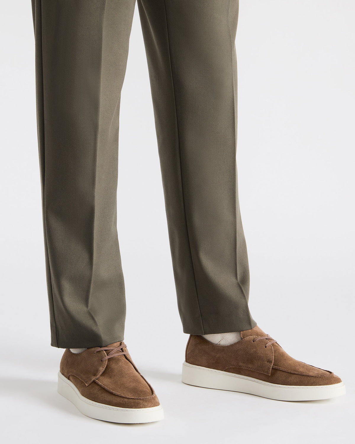 FRANKK Cognac Suede Lace-Up Men's Casual Shoe | Steve Madden