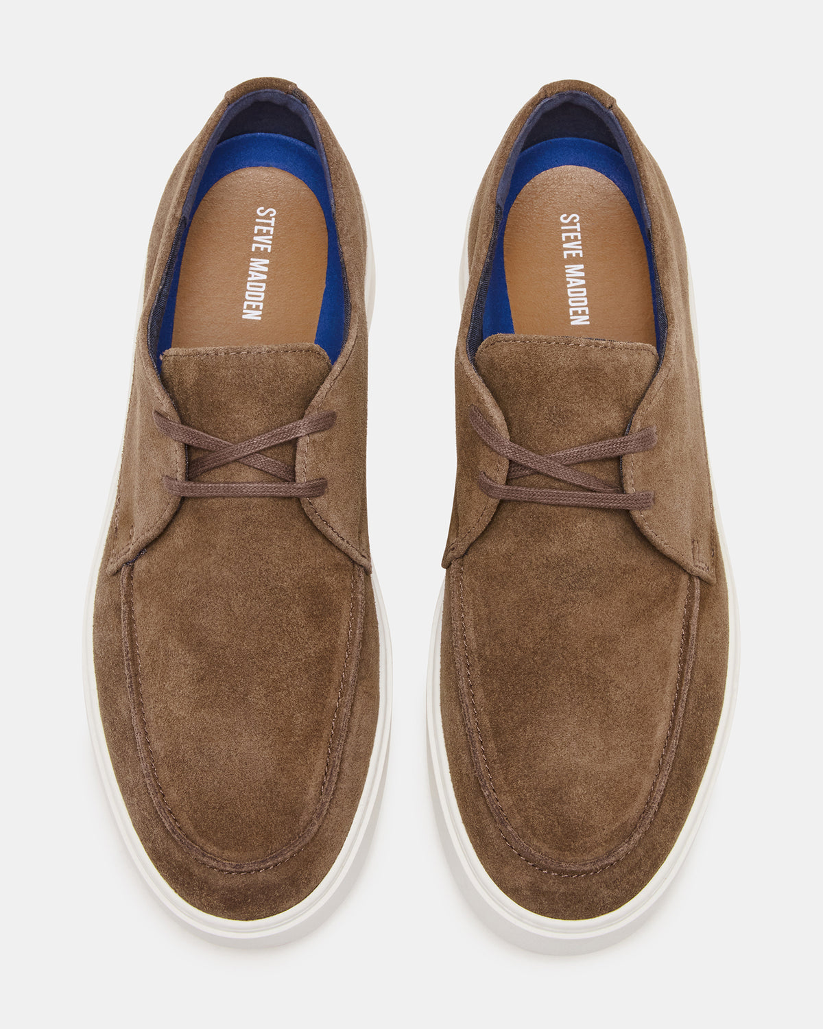 FRANKK Cognac Suede Lace-Up Men's Casual Shoe | Steve Madden