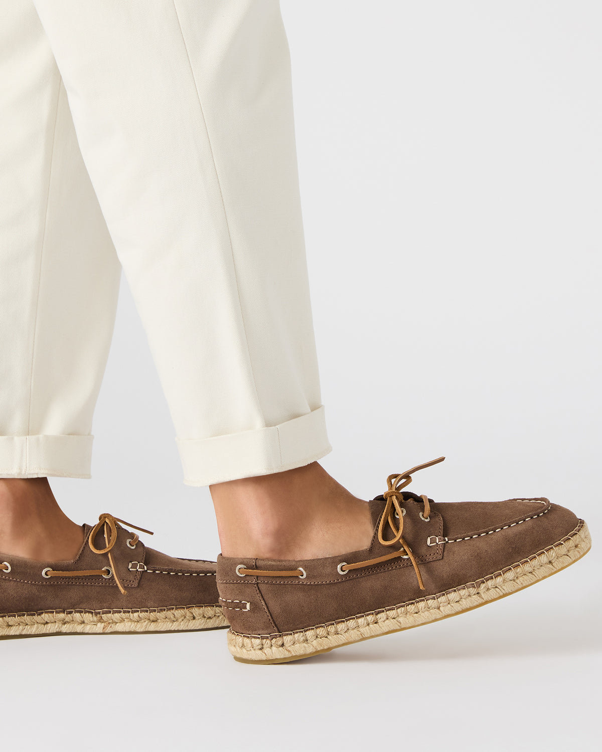 PANCHO Taupe Suede Slip-On Espadrille Boat Shoe Men's Casual | Steve Madden