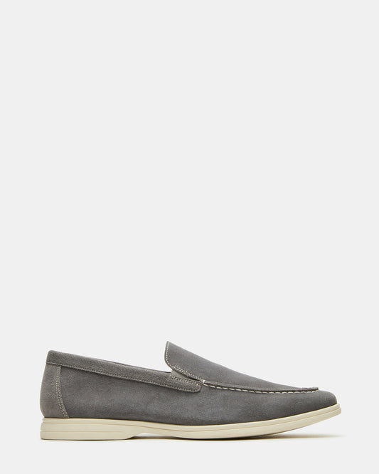 LINUX Grey Suede Slip-On Men's Casual | Steve Madden