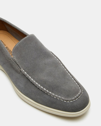 LINUX Grey Suede Slip-On Men's Casual | Steve Madden