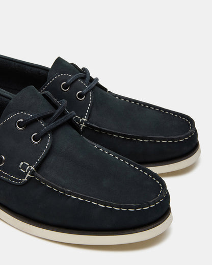ZEPHYR Navy Slip-On Men's Boat Shoe Loafer | Steve Madden