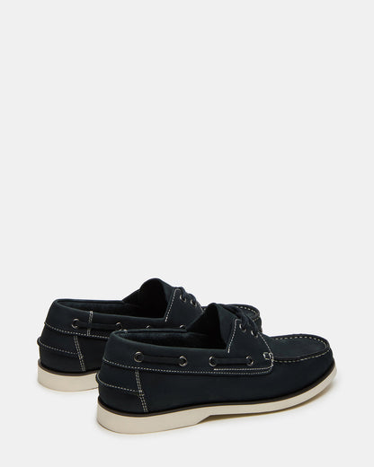 ZEPHYR Navy Slip-On Men's Boat Shoe Loafer | Steve Madden