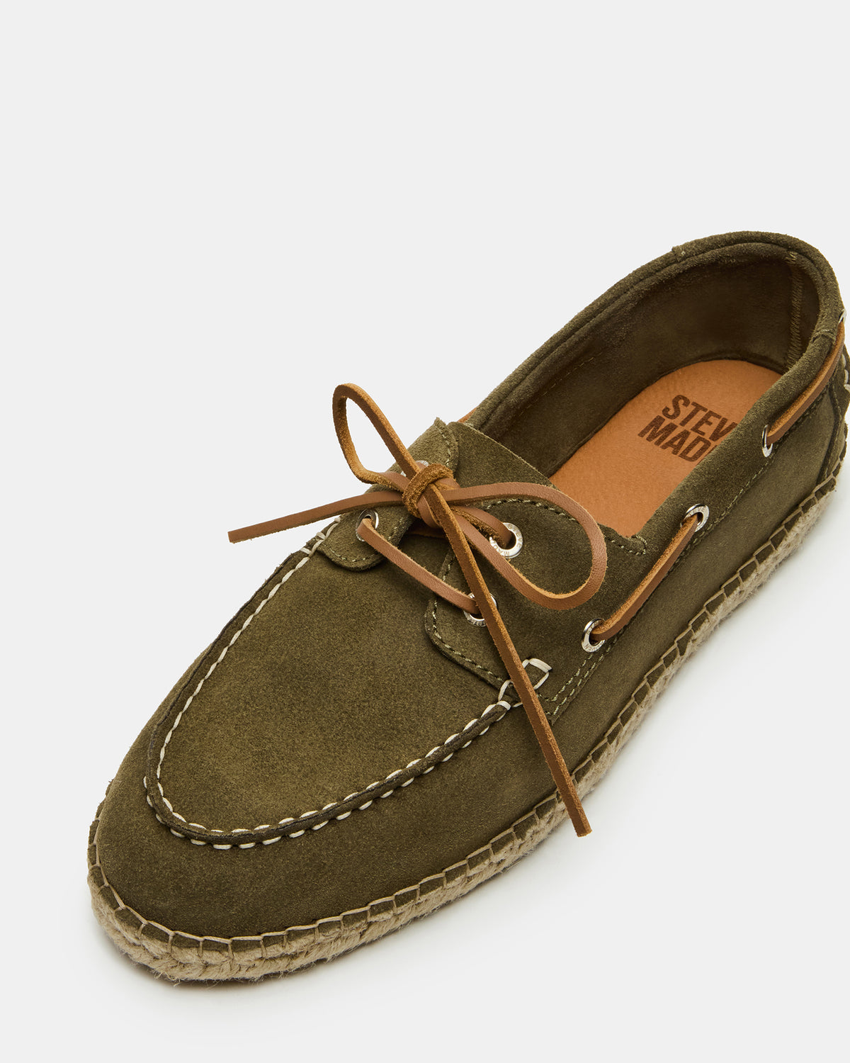 PANCHO Olive Suede Slip-On Espadrille Boat Shoe Men's Casual | Steve Madden