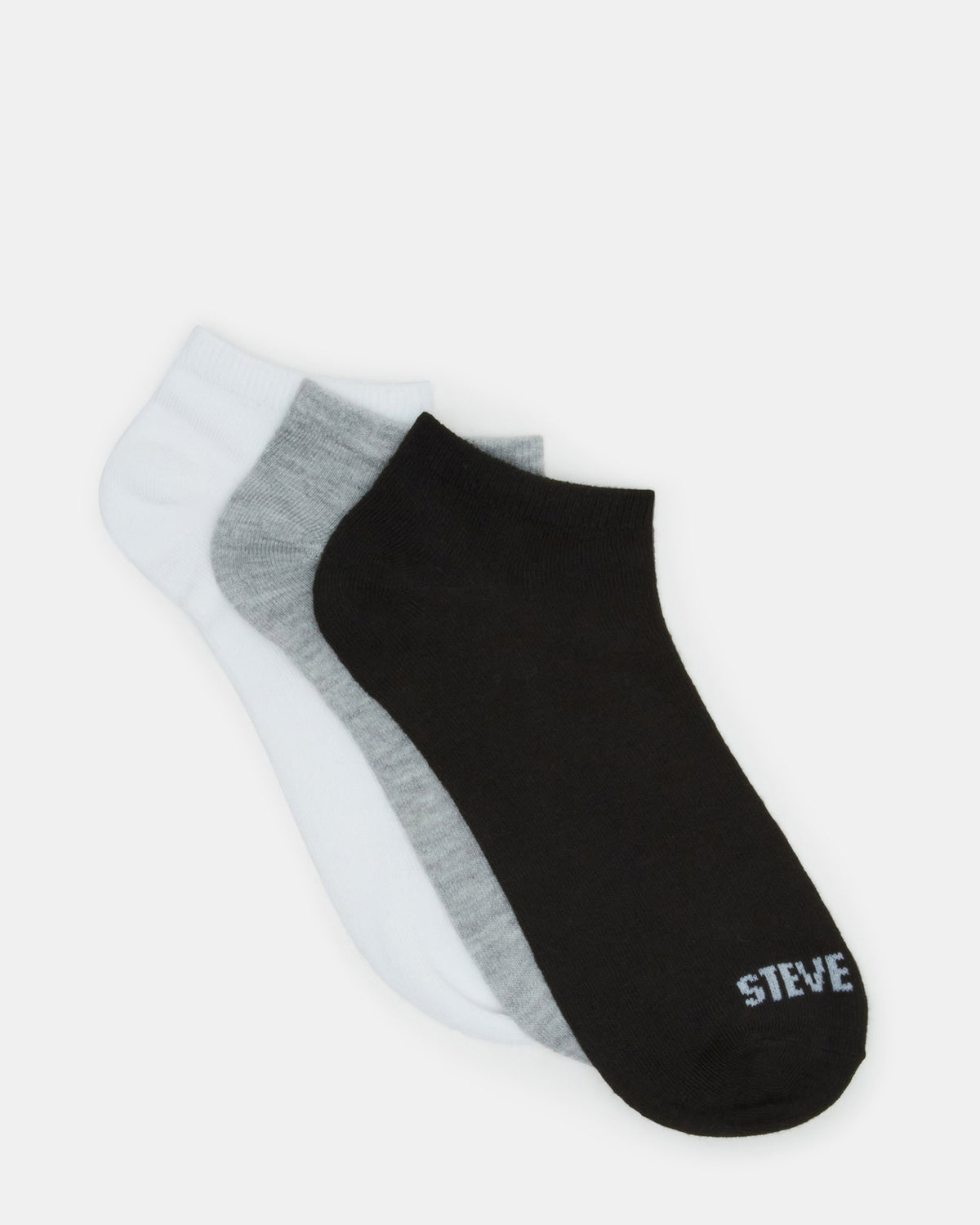 BASIC LOW CUT SOCKS BLACK/WHITE | Men's Multi Pack Low-Cut Socks | Steve Madden