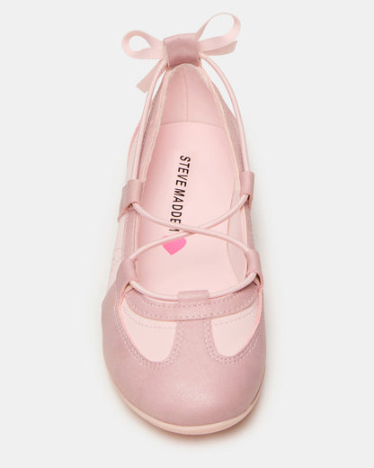 Kids' MEARA Blush Low-Top Lace-Up Girls' Sneaker | Steve Madden