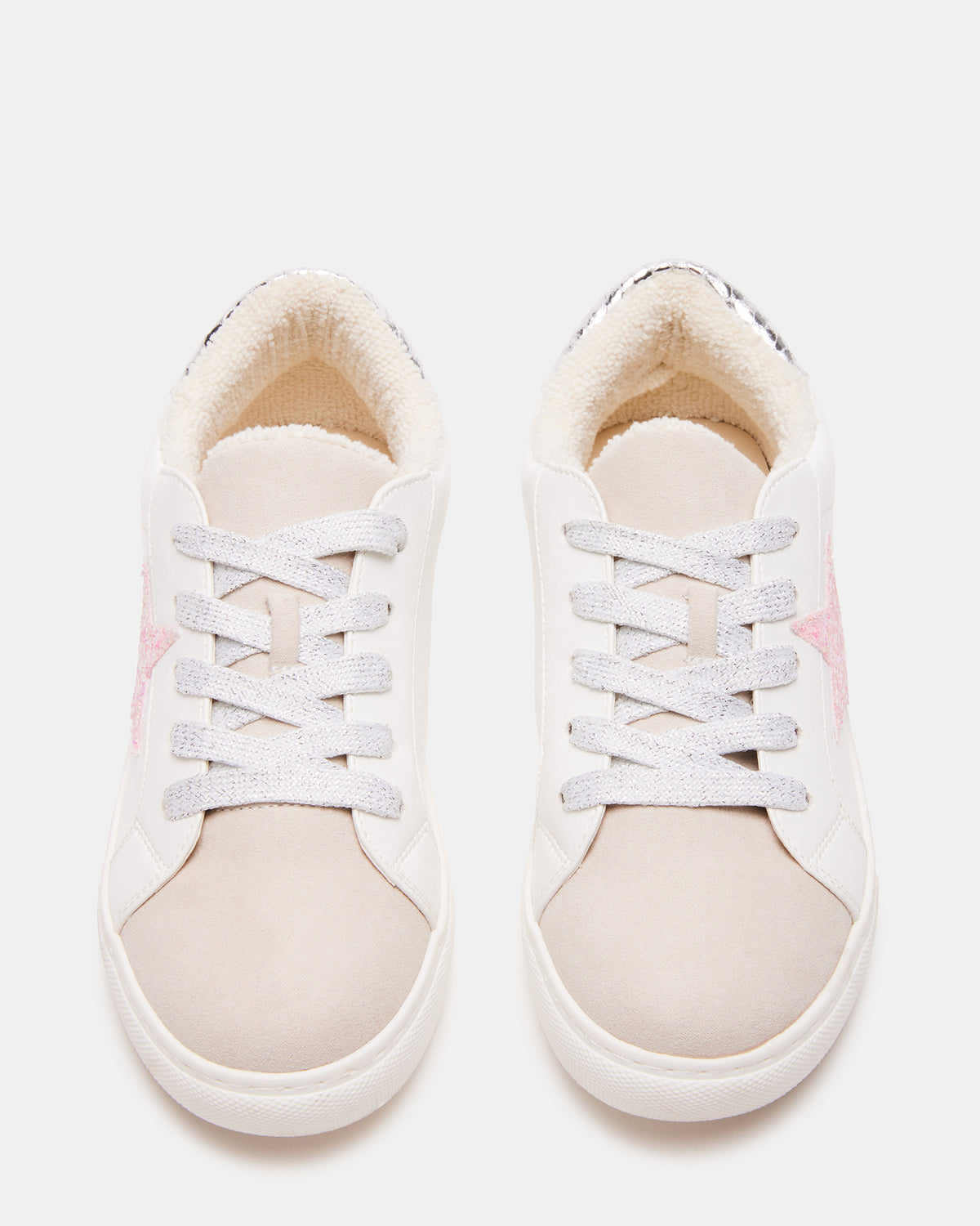 Kids' REZUME White Multi Girls' Lace-Up Star Sneakers | Steve Madden