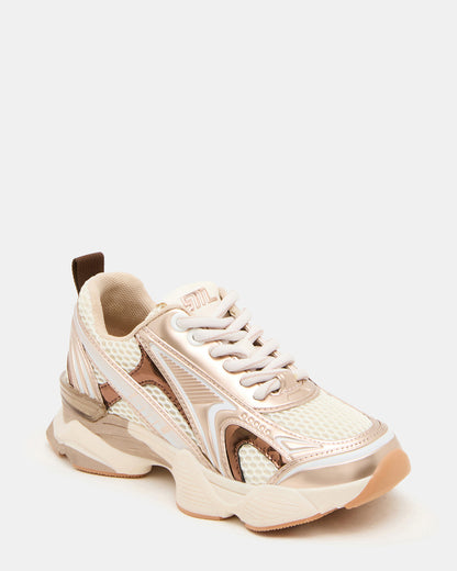 Kids' SPEDSTR Rose Gold Low-Top Lace-Up Girls' Sneaker | Steve Madden