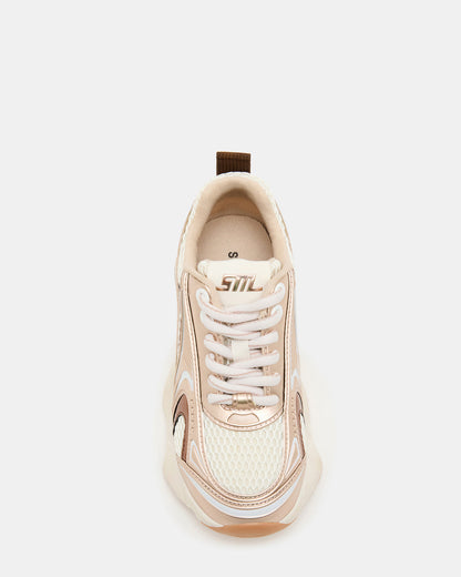 Kids' SPEDSTR Rose Gold Low-Top Lace-Up Girls' Sneaker | Steve Madden