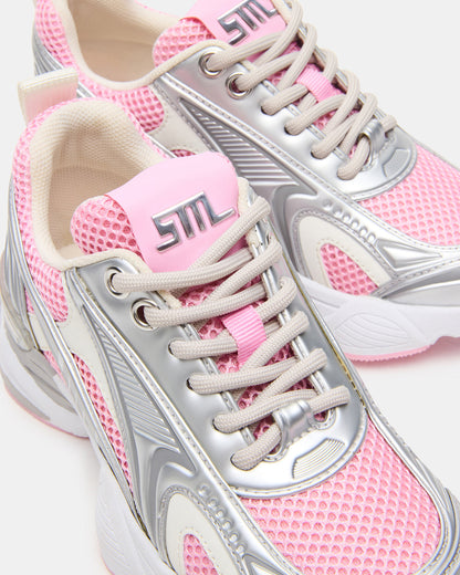 Kids' SPEDSTR Pink Low-Top Lace-Up Girls' Sneaker | Steve Madden