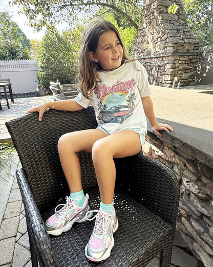 Kids' SPEDSTR Pink Low-Top Lace-Up Girls' Sneaker | Steve Madden