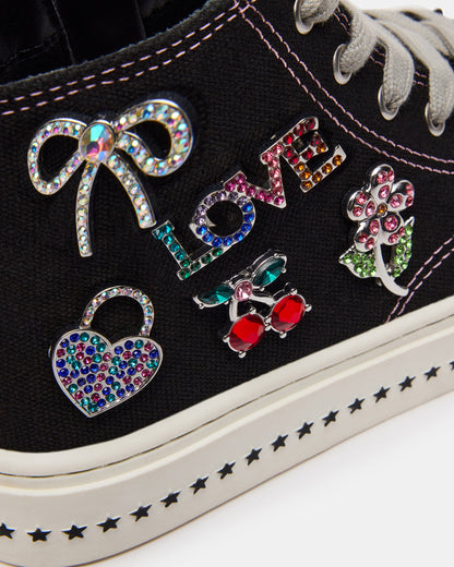 Kids' JOYCEE Black High-Top Lace-Up Girls' Sneaker | Steve Madden